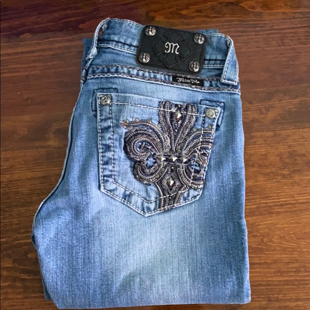 Miss Me Bootcut Fleur de Lis Jeans